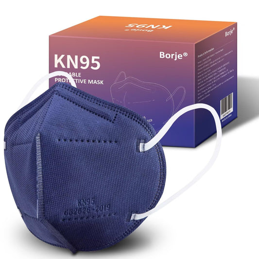 KN95 Face Masks 50 Pcs, 5-Ply Protection Navy KN95 Mask