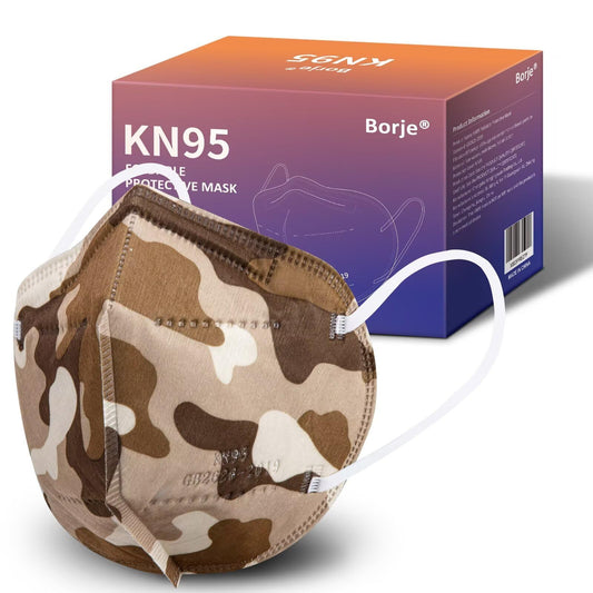 KN95 Face Masks 50 Pcs, 5-Ply Protection Camo KN95 Mask