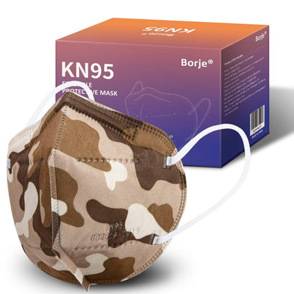 KN95 Face Masks 50 Pcs, 5-Ply Protection Camo KN95 Mask