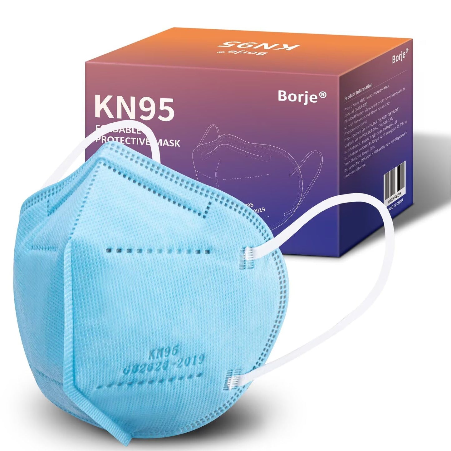 KN95 Face Masks 50 Pcs, 5-Ply Protection Blue KN95 Mask