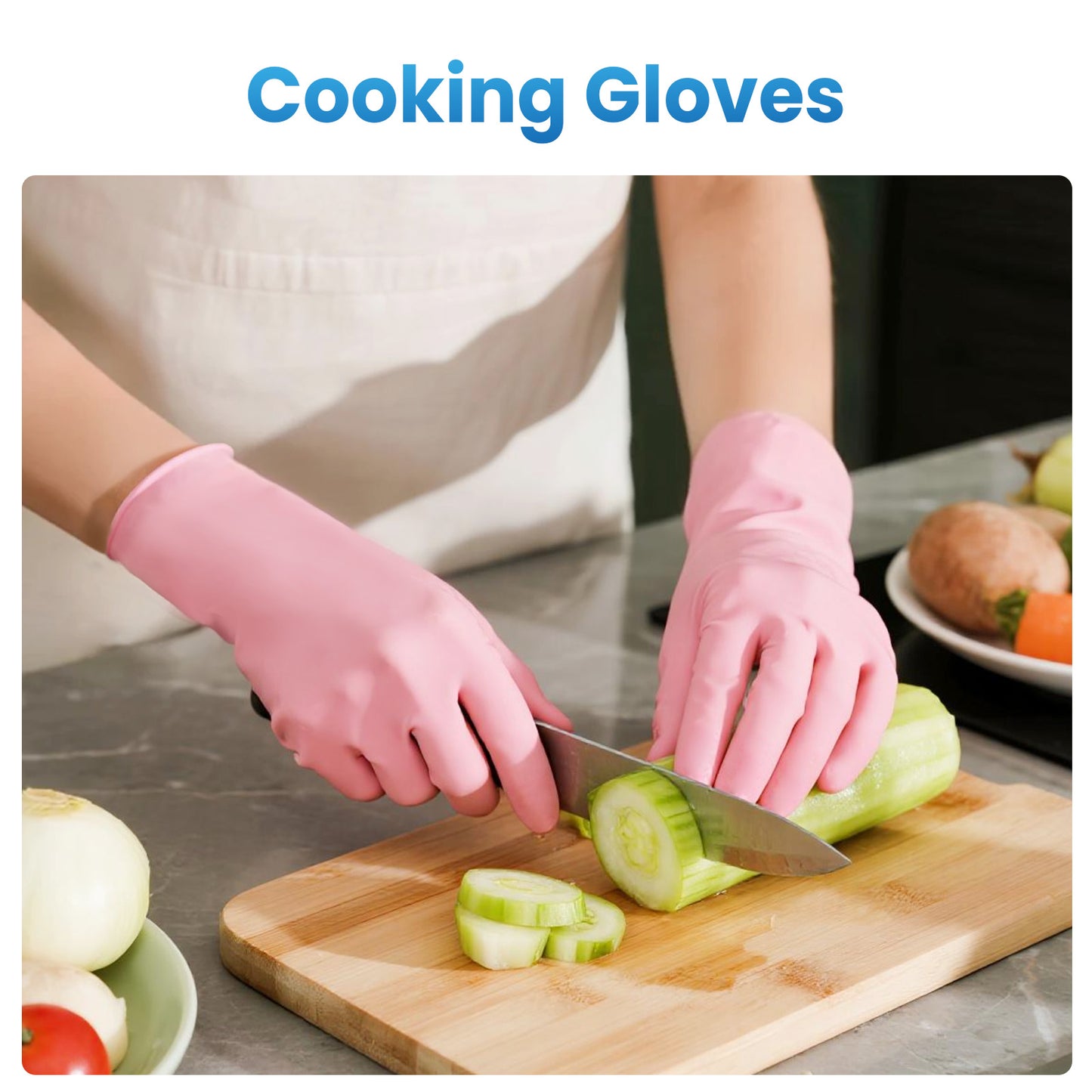 Borje® - 100 Pcs Nitrile Disposable Gloves, Pink, Latex & Powder-Free, Esthetician, Cleaning, Cooking, Food Safe