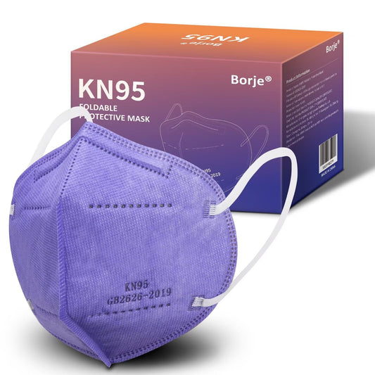 KN95 Face Masks 50 Pcs, 5-Ply Protection Purple KN95 Mask