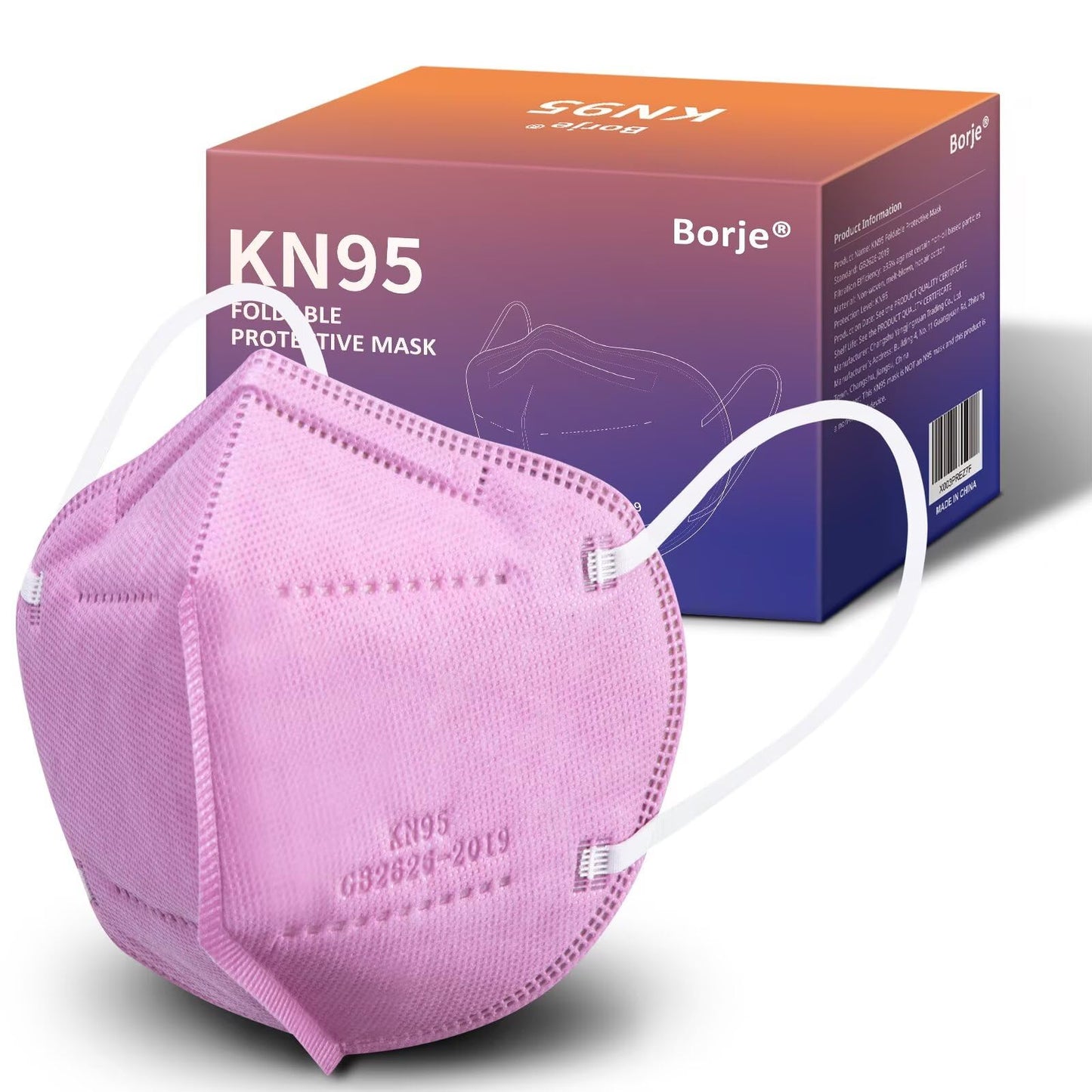 KN95 Face Masks 50 Pcs, 5-Ply Protection Hot Pink KN95 Mask