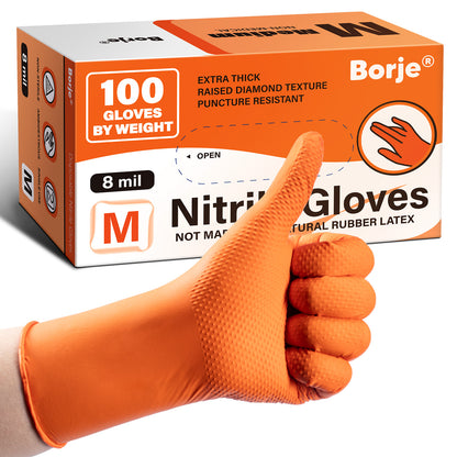 Borje® - 100 Pcs Guantes Desechables Azules Grandes